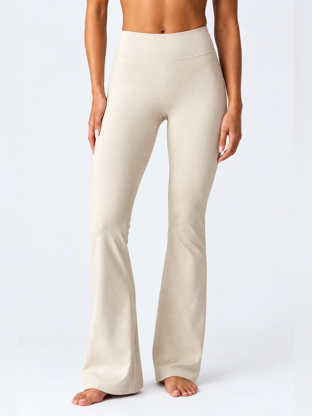 bp High-Waist Flared Lounge Pants 2XS beige long length